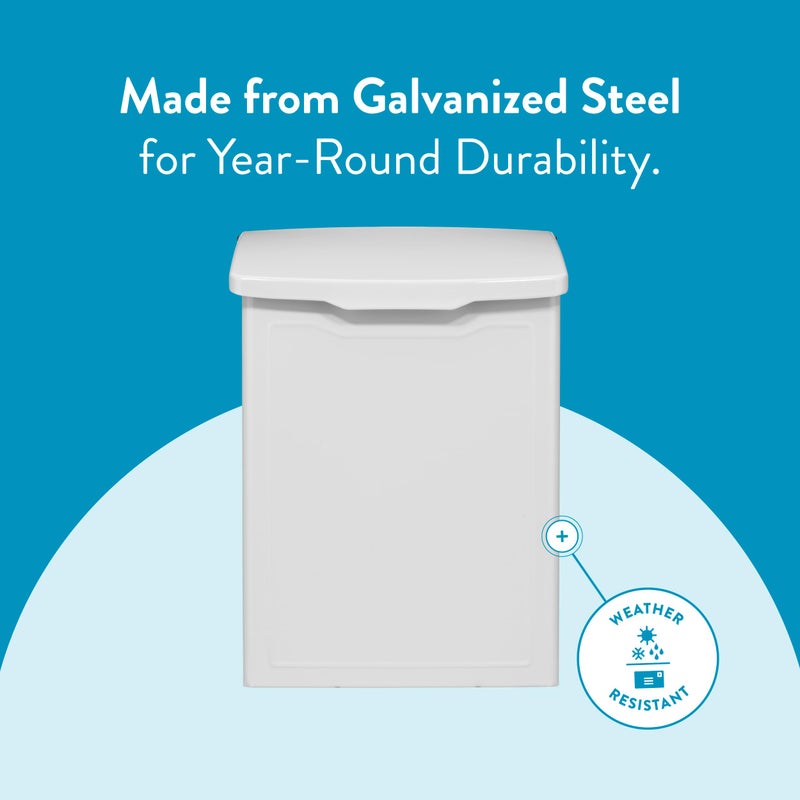 ARCHITECTURAL MAILBOXES 2681W White Marina Wall Mount Mailbox, Small - Image 5